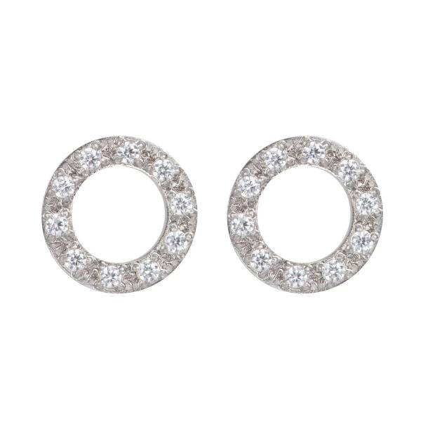 iXXXi Ohrstecker CIRCLE STONE silber - 10 mm