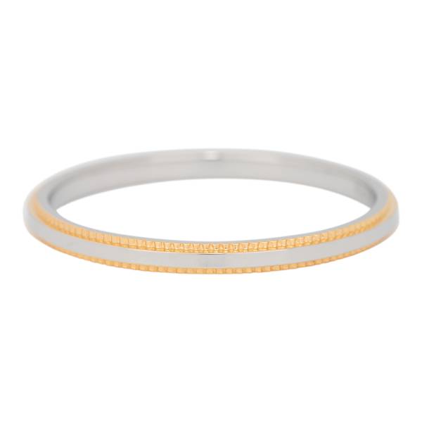 iXXXi Füllring DOUBLE GEAR silber gold - 2 mm