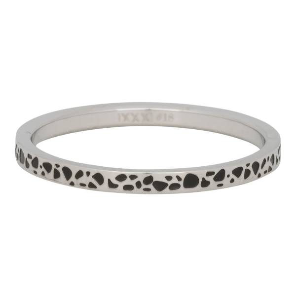 iXXXi Füllring SPOTS silber / schwarz - 2 mm