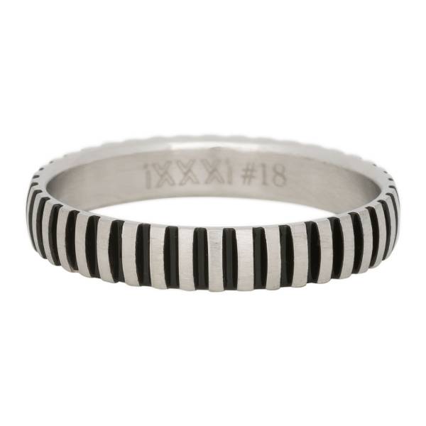iXXXi Füllring PIANO silber matt / schwarz - 4 mm