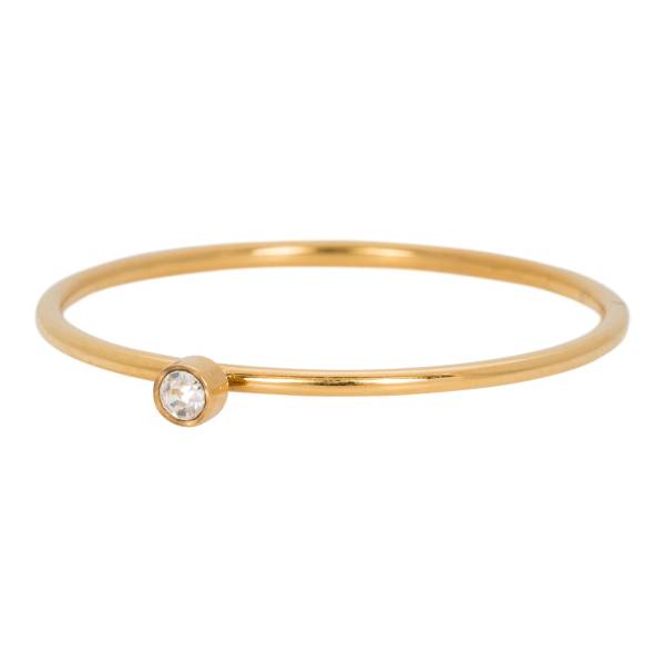 iXXXi Füllring ZIRKONIA 1 KRISTALL WEIß gold - 1 mm