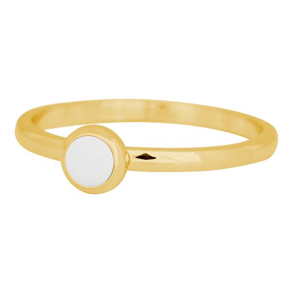 iXXXi Füllring 1 Stein Ø 6 mm helles Weiß gold - 2 mm
