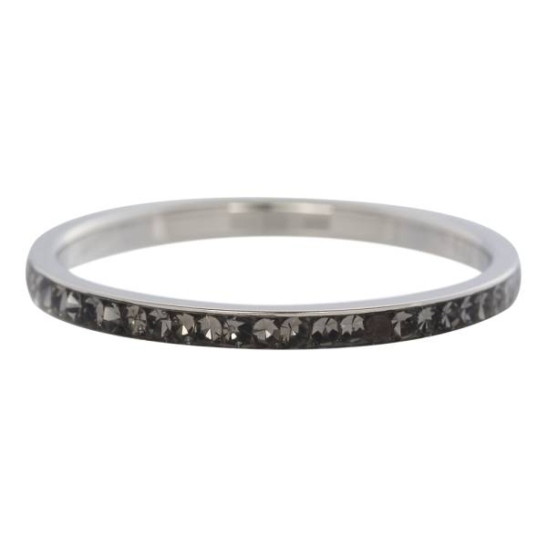 iXXXi Füllring ZIRKONIA KRISTALL silber schwarz - 2 mm