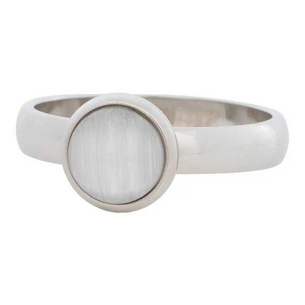 iXXXi Füllring 1 KATZENAUGE weiß Ø 10 mm silber - 4 mm