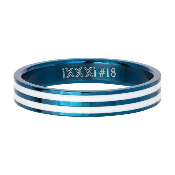 iXXXi Füllring DOUBLE LINE WHITE blau - 4 mm
