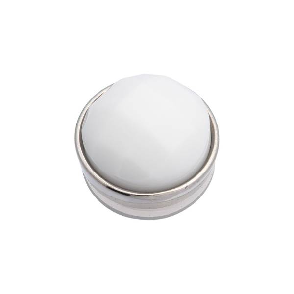 iXXXi Aufsatz TOP PART FACETTE weiß Ø 6 mm silber