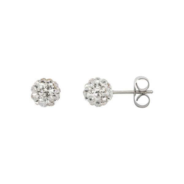 iXXXi Ohrstecker KRISTALLBALL KRISTALL silber Ø 4 mm