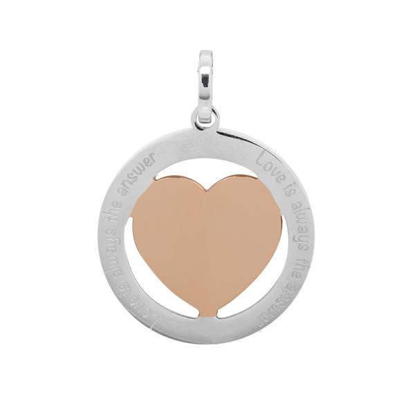 iXXXi Anhänger HERZ silber rosé - Ø 3,5 cm