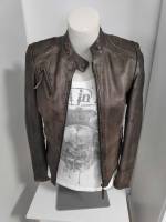 BLUE MONKEY Lederjacke taupe braun Größe S