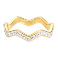 FAME Ring LIGHTNING WITH STONES gold 2 mm