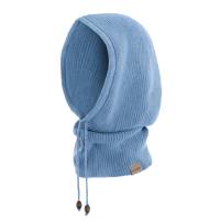 KNIT FACTORY Kapuzenschal EVY crystal blue