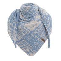 KNIT FACTORY Dreieckschal LEA beige crystal blue