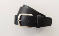 LUCA KAYZ Komplettgürtel CALVADOS nero Schließe silber 4 cm