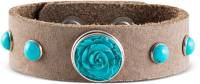 NOOSA Amsterdam ORIGINAL Armband TURQUOISE STUDS taupe
