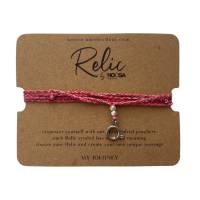NOOSA Amsterdam RELIC Kette HAND TWISTED COTTON coral silber