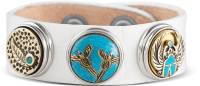 NOOSA Amsterdam ORIGINAL Armband CROCO PRINT weiß