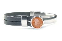 QOSS Armband GWEN vintage schwarz Stein canyon