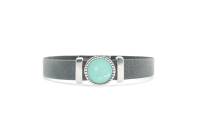QOSS Armband KIKI grau Stein mint rund