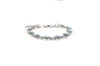 QOSS Armband LOIS silber eisblau