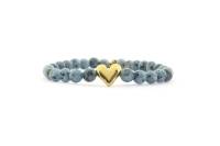 QOSS Armband YVONNE gold Dalmatian Blue