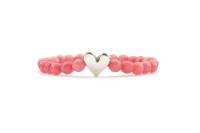QOSS Armband YVONNE silber Coral red Opal