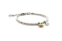 QOSS Armband ZOEY silber honig mit Circle