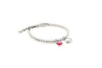 QOSS Armband ZOEY silber petunia mit Muschel
