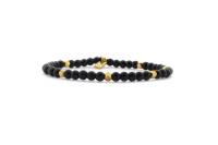 QOSS Armband MANON gold Blackstone