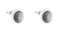 QOSS Ohrringe BO rund grau