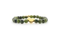 QOSS Armband YVONNE gold Taiwan Jade