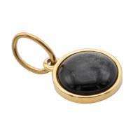 QOSS Anhänger SYLVIA gold Ø 1,2 cm schwarz