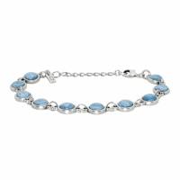 QOSS Armband LOIS silber himmelblau