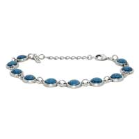 QOSS Armband LOIS silber saphirblau