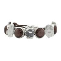 QOSS Armband DOREEN silber chocolate