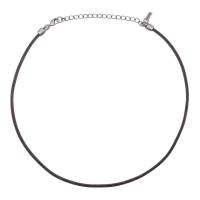 QOSS Lederkette IVA 42-50 cm grau
