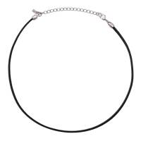 QOSS Lederkette IVA 42-50 cm schwarz