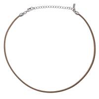 QOSS Lederkette IVA 42-50 cm taupe