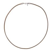 QOSS Lederkette IVA 85 cm taupe