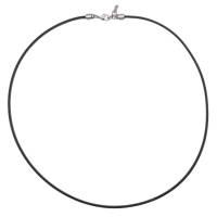 QOSS Lederkette IVA 85 cm vintage schwarz