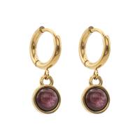 QOSS Ohrringe Creole MARA gold burgundy