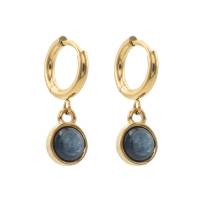 QOSS Ohrringe Creole MARA gold jeansblau