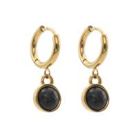 QOSS Ohrringe Creole MARA gold schwarz