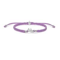 SAILBRACE Armband SILVER RUNNER LILA BRAIDED