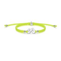 SAILBRACE Armband SILVER BIKE NEON YELLOW BRAIDED