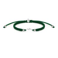 SAILBRACE Armband SILVER MOUNTAIN DARK GREEN BRAIDED