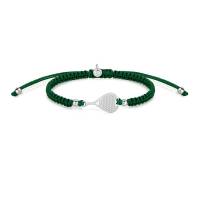 SAILBRACE Armband SILVER PADEL DARK GREEN BRAIDED