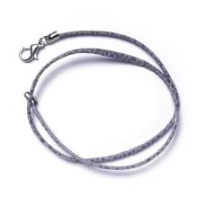SchauTime LEDERKETTE Formentera SnakeGrey 40 cm