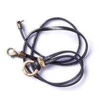 SchauTime LEDERKETTE Formentera Black GoldShiny 60 cm