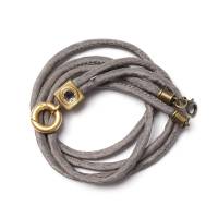 SchauTime SEIDENKETTE Grey GoldShiny 88 cm
