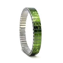 urband LONDON Edelstahlzugarmband SOLO Grün Metallic - 10 mm